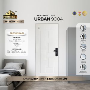 Pintu Fortress Tipe URBAN 90.04 Bahan Baja Warna Putih